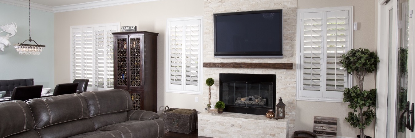 Polywood shutters in a Philadelphia living room