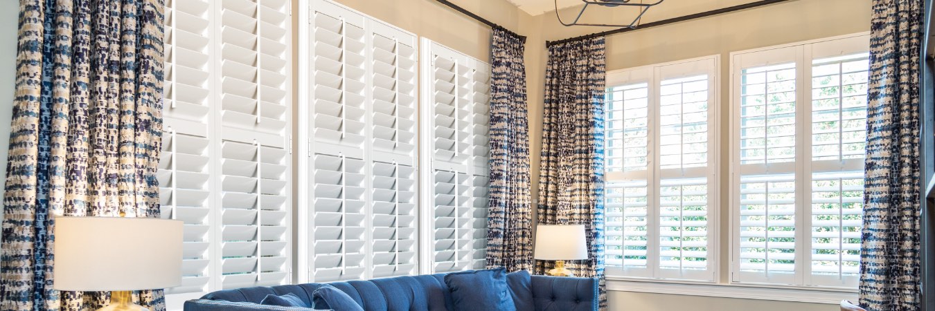 Interior shutters in Springfield family room
