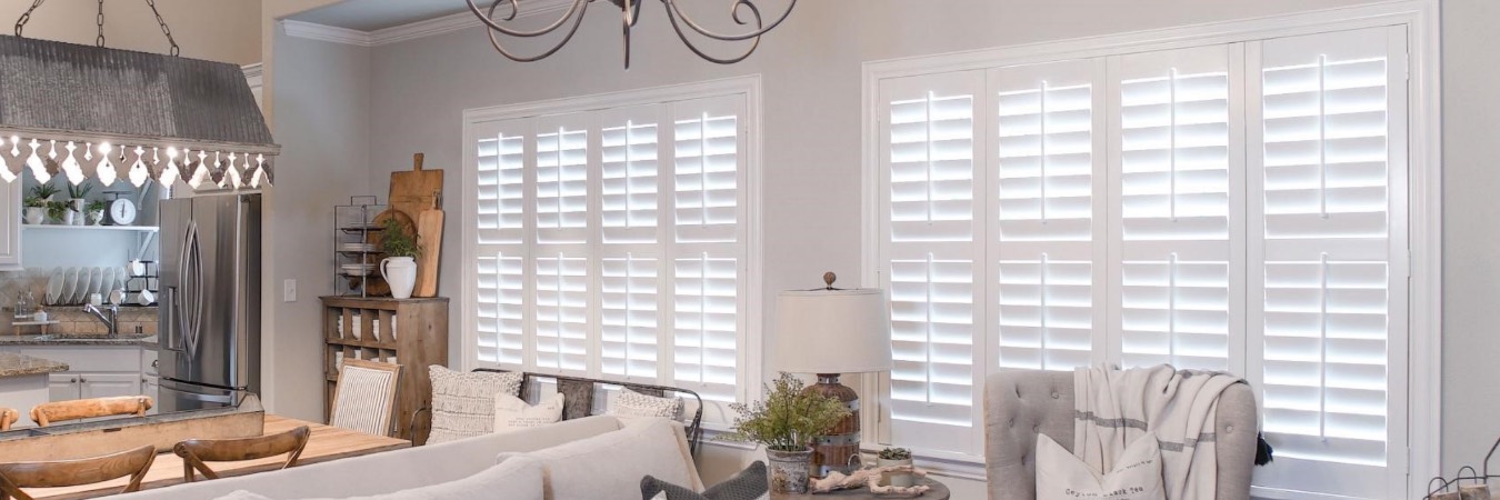 Interior shutters in Melrose Park kitchen