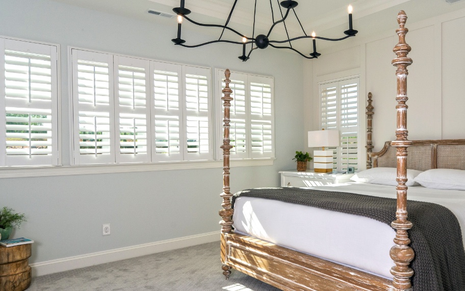 Shutters in a bedroom in Philadelphia
